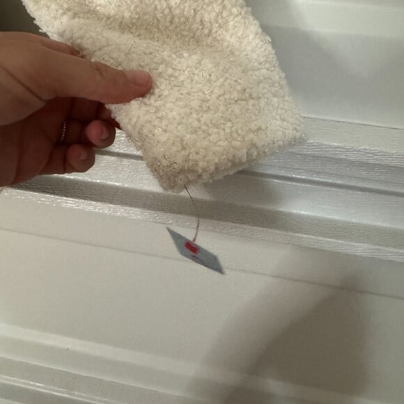 Girls' Faux Shearling Shirt Jacket - Cat & Jack Cream - Picture 5 of 9